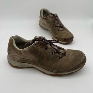 Ahnu Teva Sugar Venture Tan Leather Lace Up Active Hiking Shoe Sneaker Size 10.5
